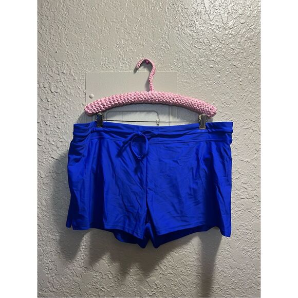 Kona Sol Blue High Coverage Swim Shorts Woman’s Size XL NEW - Picture 1 of 10